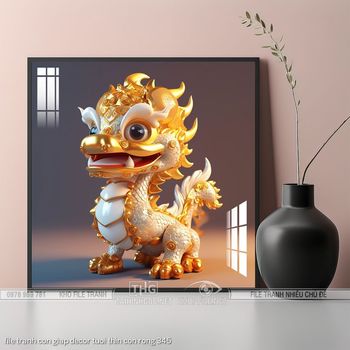file tranh con giap decor tuoi thin con rong 345