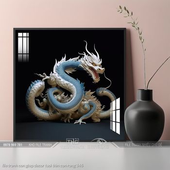 file tranh con giap decor tuoi thin con rong 346