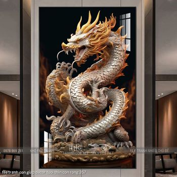 file tranh con giap decor tuoi thin con rong 357