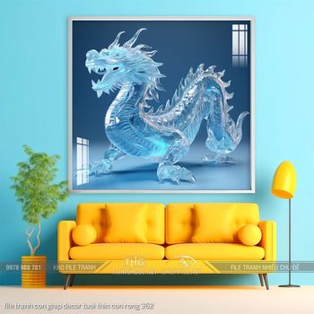 file tranh con giap decor tuoi thin con rong 362