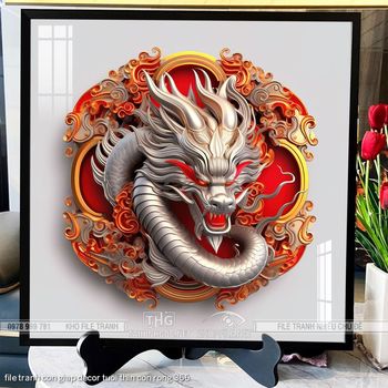 file tranh con giap decor tuoi thin con rong 366