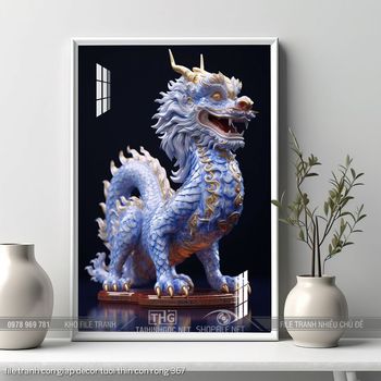 file tranh con giap decor tuoi thin con rong 367