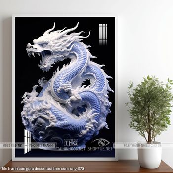 file tranh con giap decor tuoi thin con rong 373