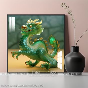 file tranh con giap decor tuoi thin con rong 375