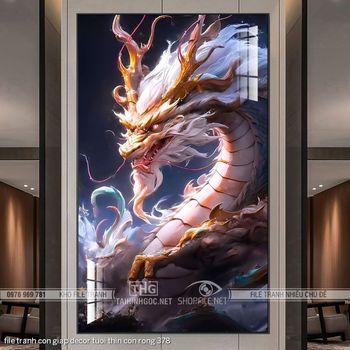 file tranh con giap decor tuoi thin con rong 378