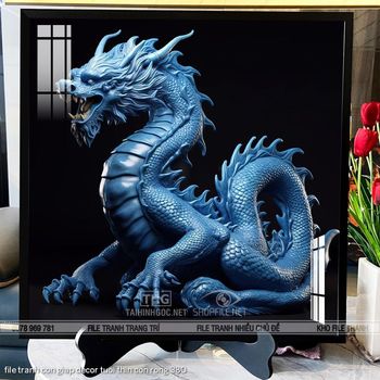 file tranh con giap decor tuoi thin con rong 380