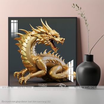 file tranh con giap decor tuoi thin con rong 381