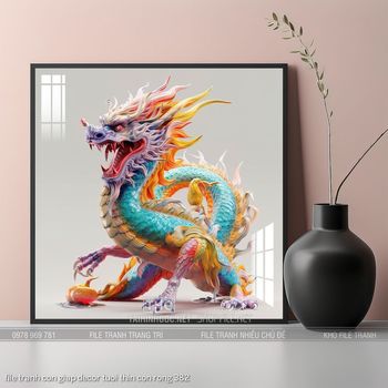 file tranh con giap decor tuoi thin con rong 382