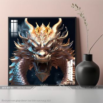 file tranh con giap decor tuoi thin con rong 383