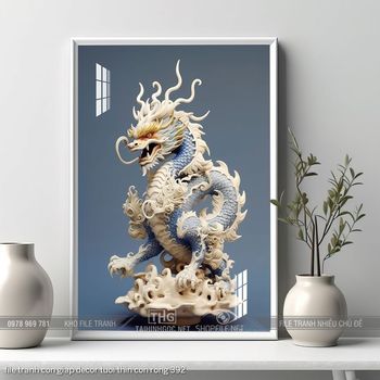 file tranh con giap decor tuoi thin con rong 392