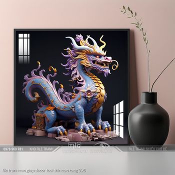 file tranh con giap decor tuoi thin con rong 395