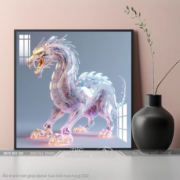 file tranh con giap decor tuoi thin con rong 398