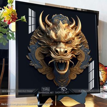 file tranh con giap decor tuoi thin con rong 408