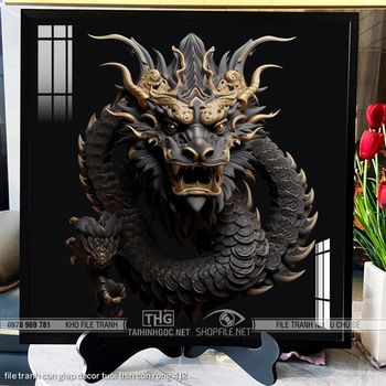 file tranh con giap decor tuoi thin con rong 412