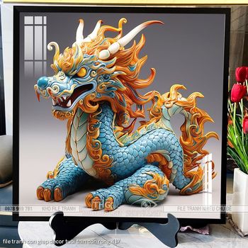 file tranh con giap decor tuoi thin con rong 417