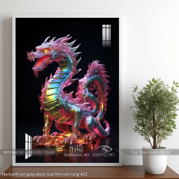 file tranh con giap decor tuoi thin con rong 422