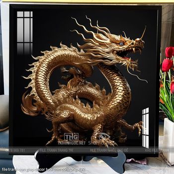 file tranh con giap decor tuoi thin con rong 432