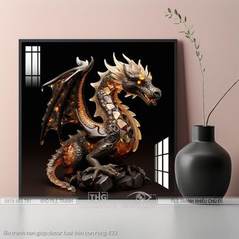 file tranh con giap decor tuoi thin con rong 433