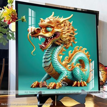 file tranh con giap decor tuoi thin con rong 440