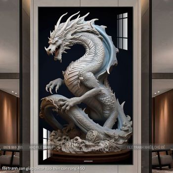 file tranh con giap decor tuoi thin con rong 450