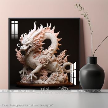 file tranh con giap decor tuoi thin con rong 465