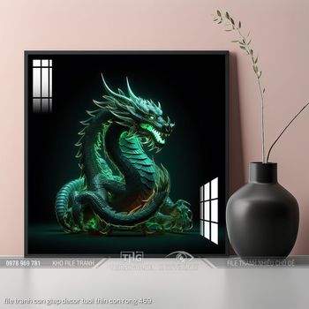 file tranh con giap decor tuoi thin con rong 469