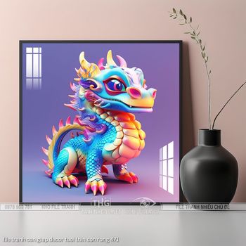 file tranh con giap decor tuoi thin con rong 471