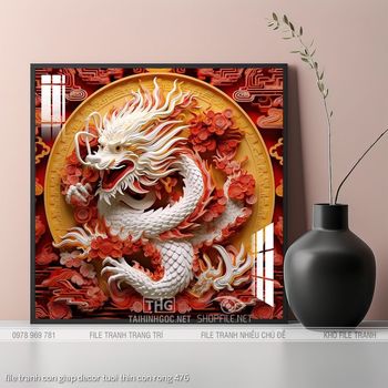 file tranh con giap decor tuoi thin con rong 476