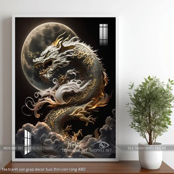 file tranh con giap decor tuoi thin con rong 480