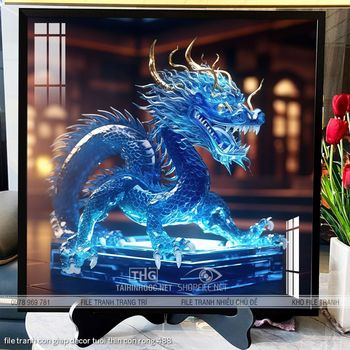 file tranh con giap decor tuoi thin con rong 488