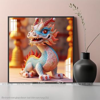 file tranh con giap decor tuoi thin con rong 501