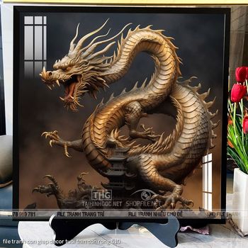 file tranh con giap decor tuoi thin con rong 510