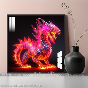 file tranh con giap decor tuoi thin con rong 511