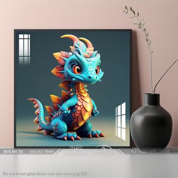 file tranh con giap decor tuoi thin con rong 522