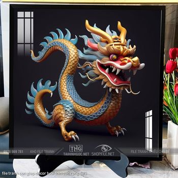 file tranh con giap decor tuoi thin con rong 523