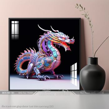 file tranh con giap decor tuoi thin con rong 525