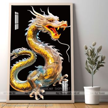 file tranh con giap decor tuoi thin con rong 533