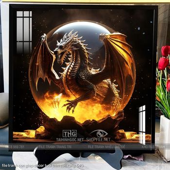 file tranh con giap decor tuoi thin con rong 540