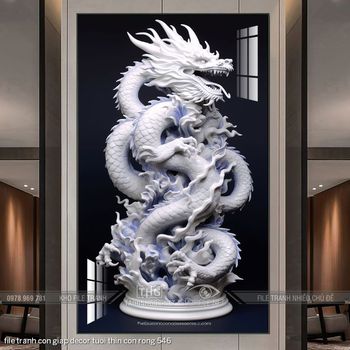 file tranh con giap decor tuoi thin con rong 546