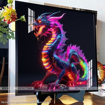 file tranh con giap decor tuoi thin con rong 547