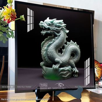 file tranh con giap decor tuoi thin con rong 557