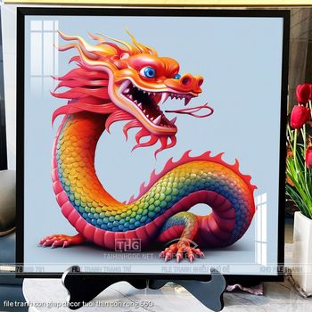 file tranh con giap decor tuoi thin con rong 560