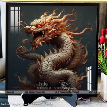 file tranh con giap decor tuoi thin con rong 564