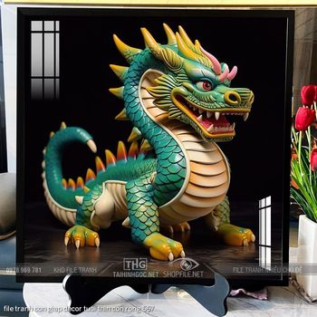 file tranh con giap decor tuoi thin con rong 567