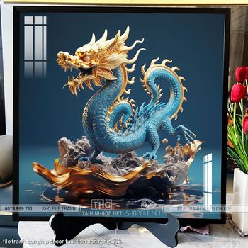 file tranh con giap decor tuoi thin con rong 568