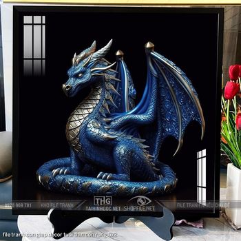 file tranh con giap decor tuoi thin con rong 572