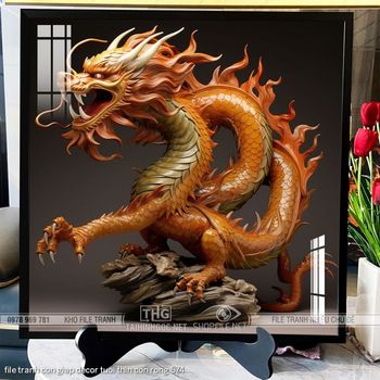 file tranh con giap decor tuoi thin con rong 574