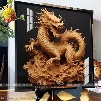 file tranh con giap decor tuoi thin con rong 575