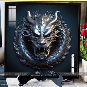 file tranh con giap decor tuoi thin con rong 577