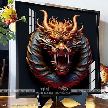 file tranh con giap decor tuoi thin con rong 579